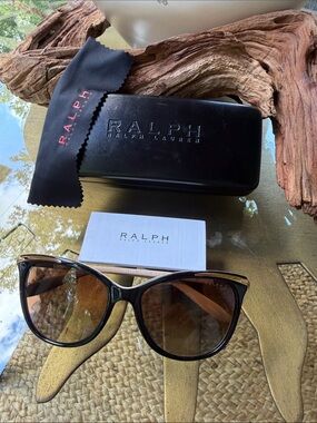 Ralph Lauren Women’s Brown/Black Cat-Eye Sunglasses